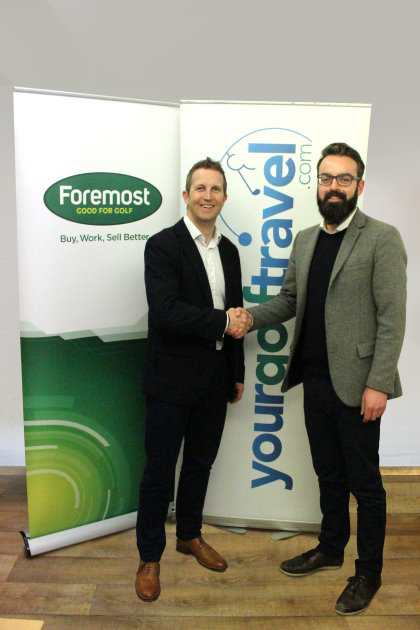 Foremost Director Andy Martin (left) with Euan Gillon, Head of Commercial Partnerships for Your Golf Travel