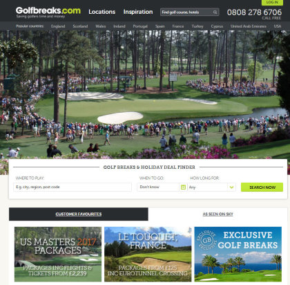 Golfbreaks.com website screen grab