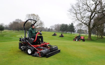A selection of Astbury Golf Club’s new Toro machines in action on the course