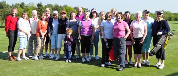 Beginner golfers at Dinsdale Spa GC last year alongside then club professional Craig Helliwell. They have dubbed themselves the ‘Tasty Ladies’ after taking part in special taster sessions for beginners – since when they have gone on to become club members