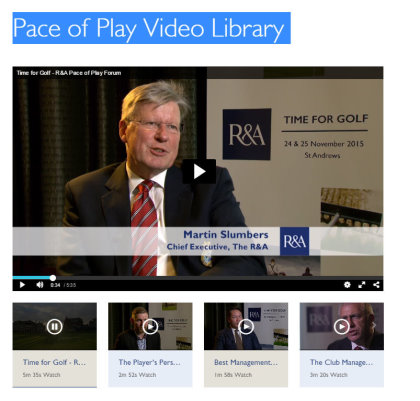Pace of Play video library