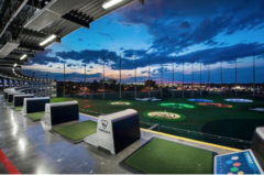 A Topgolf tee line and outfield in the United States