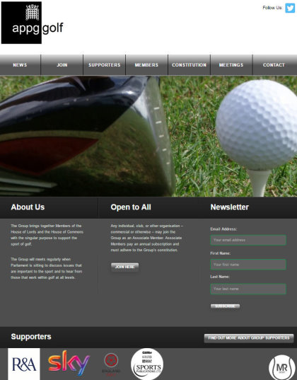 appg golf website