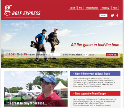 Golf Express website