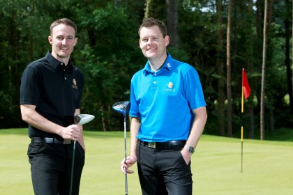Hamptworth Golf and Country Club's professional Michael Mulligan (right) and his assistant Mark Dawe.