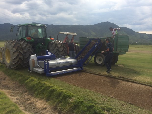 Koro FTM with Universe Rotor being used to harvest sprigs in Brazil for Rio