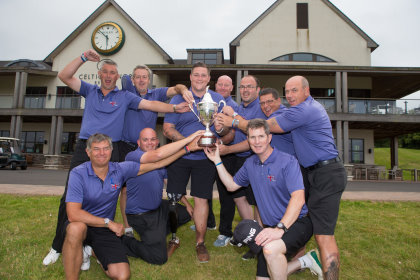The winning team from Battle Back Golf 