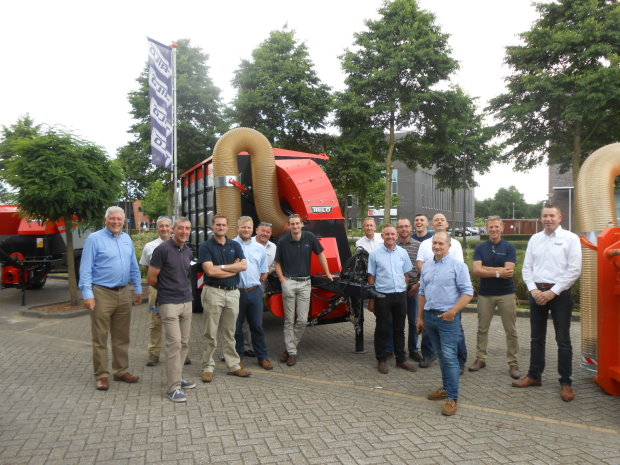 Ernest Doe's Andy Turbin and his groundcare team at Trilo's HQ in Holland