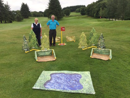 Factory Eleven Golfparc equipment on show at Muckhart Golf Club