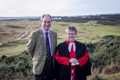 Rev Susan Brown with General Manager Neil Hamptoi (Paul Campbell/Church of Scotland)