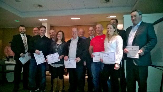 The Diploma recipients with Michael Braidwood, CMAE’s Director of Education (second right)