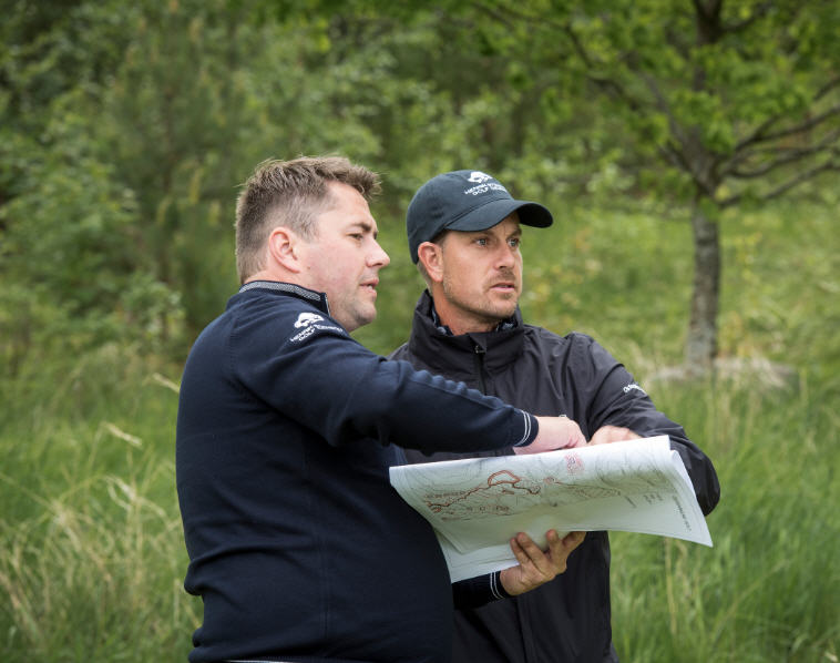 Golf Course Architect Christian Lundin with Henrik Stenson