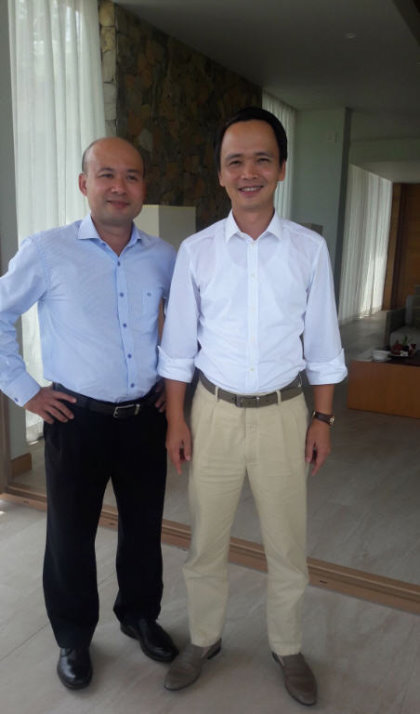 Biscom chairman Luu Duc Quang and FLC chairman Trinh Van Quyet