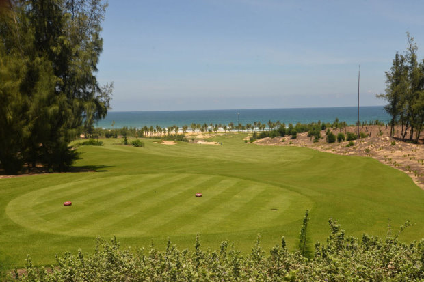 The back nine of FLC Golf Links Quy Nhon plays next to the East Sea