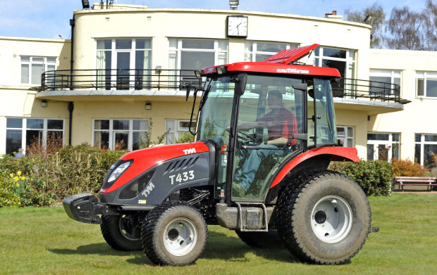 Childwall Golf Club’s TYM T433 is performing well in its verti-draining and spiking duties