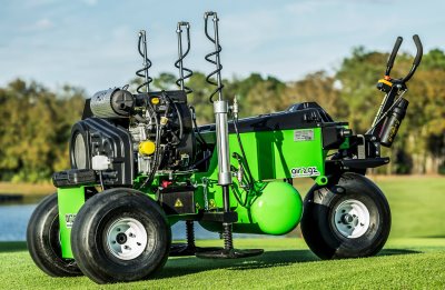 The Air2G2 machine allows for quicker recovery of turf and continual play