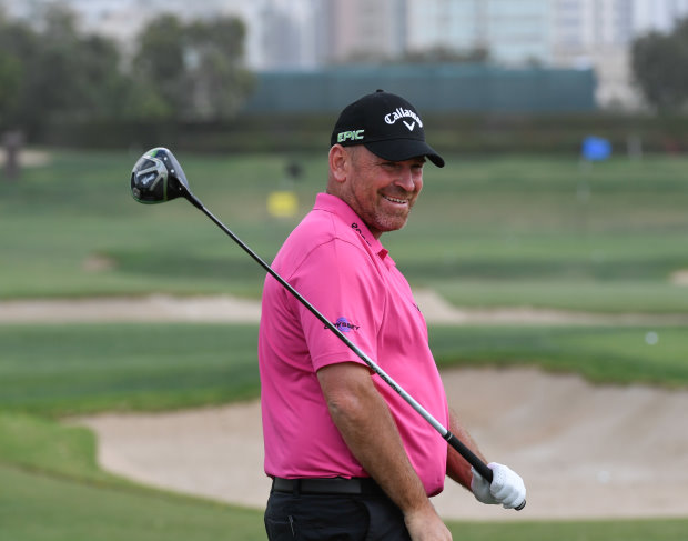 Thomas Bjorn during the second round of the Omega Dubai Desert Classic on 3 February 2017 at the Emirates Golf Club, Dubai, UAE (photo credit: Richard Castka/Sportpixgolf.com)