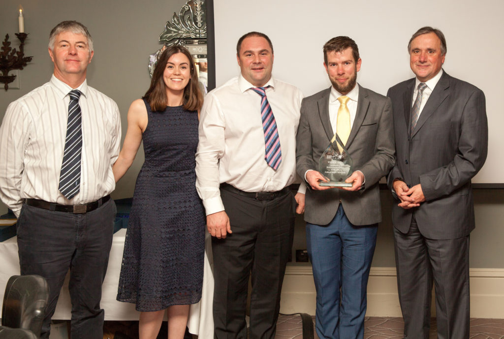 Bob Taylor (Head of Ecology, STRI Group), Sophie Vukelic (Ecology and Environment Consultant, STRI Group), Mike James (Wiedenmann – Golf Environment Awards Sponsor), Alex James (Red Course Manager, Frilford Heath Golf Club), Alistair Booth (Executive Chairman, Frilford Heath Golf Club)