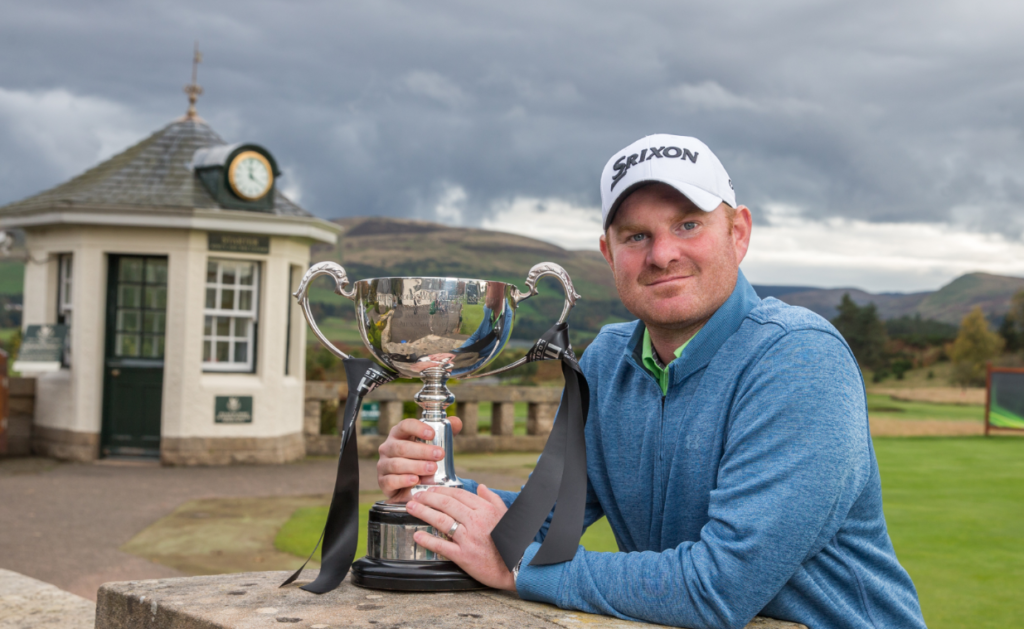 Gareth Wright, winner of the 2016 M&H Scottish PGA Championship (courtesy of Kenny Smith)