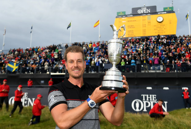Henrik Stenson of Sweden poses with the Claret Jug (photo credit The R&A)