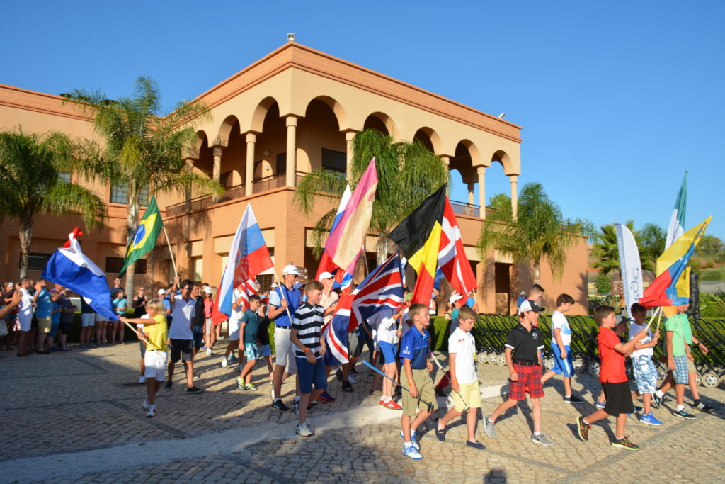 The international field is welcomed to the Official Opening Ceremony of the 2016 Oceanico World Kids Golf